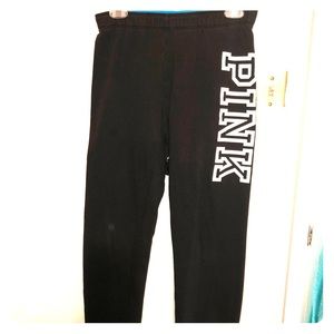 Black baggy Pink sweet pants